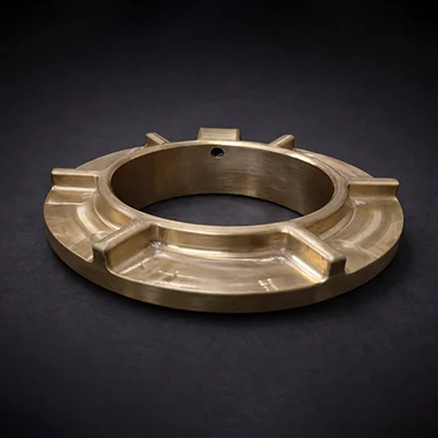 Precision inboard deflector - custom machined metal component