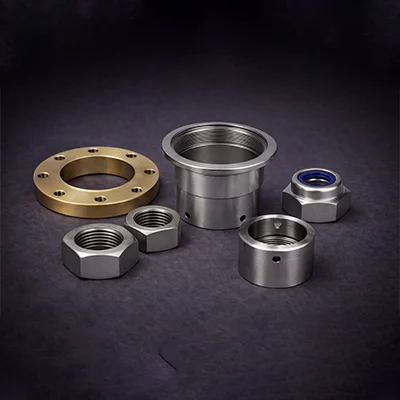Custom precision CNC machined nut - exotic metal fastener