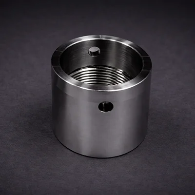 Precision shaft sleeve nut - custom machined metal fastener