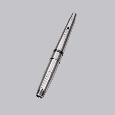 Precision CNC volute pump shaft - custom machined metal component