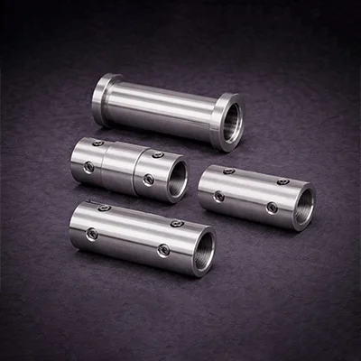 Custom precision CNC machined sleeve - exotic metal component